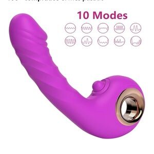 Vibrant Purple Massager with Gold Accents punto G